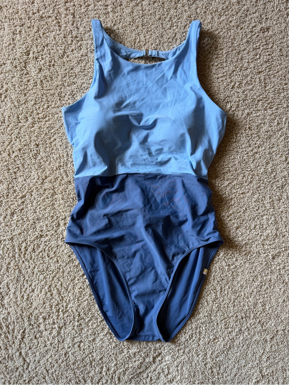 Summersalt Blue Colorblock Tie Back Swim Suit Size 10 - Picture 2 of 4